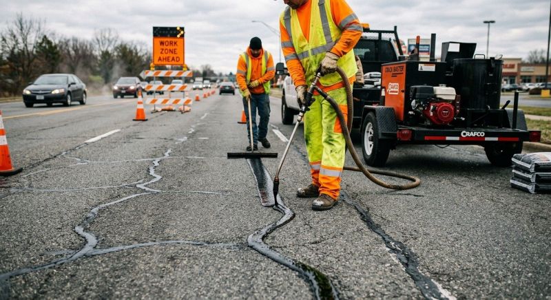 Asphalt Crack Sealing in Greenville, SC