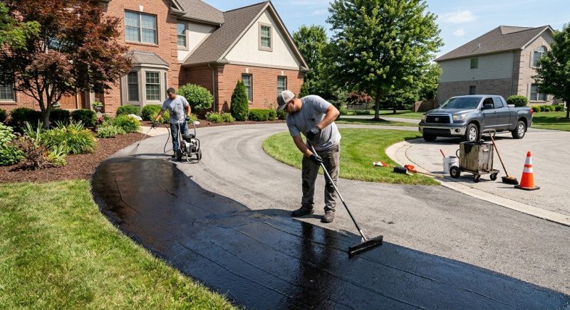 Hot Tar Driveway Sealing in Fort Collins, CO